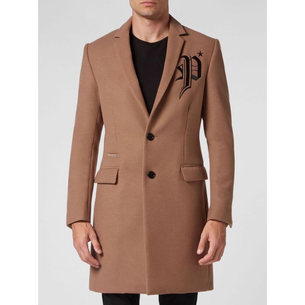 Philipp Plein Coat Men Beige